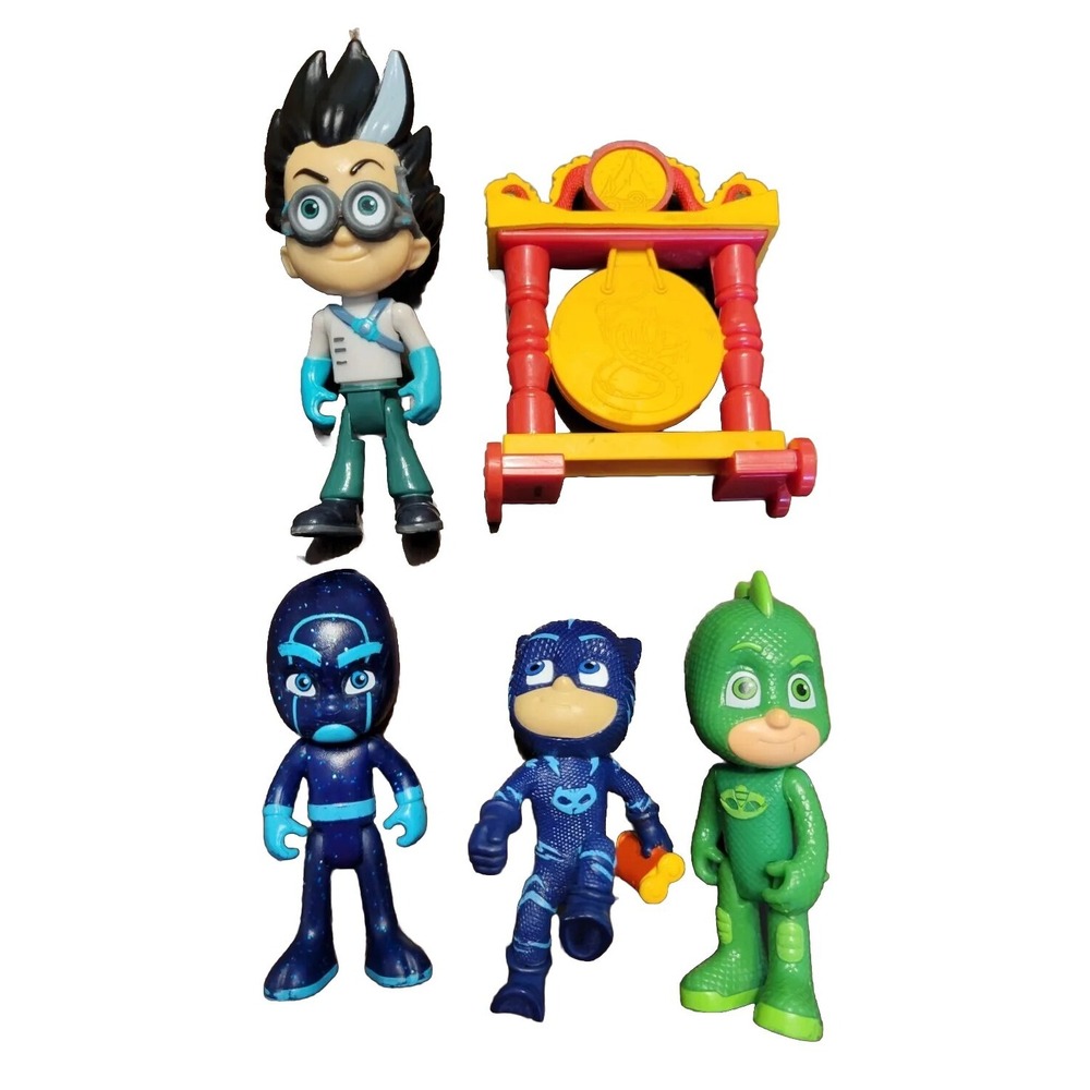 PJ Masks Action Figures Gekko Night Ninja Romeo Gong Lot 5pc Toy‎ Figures